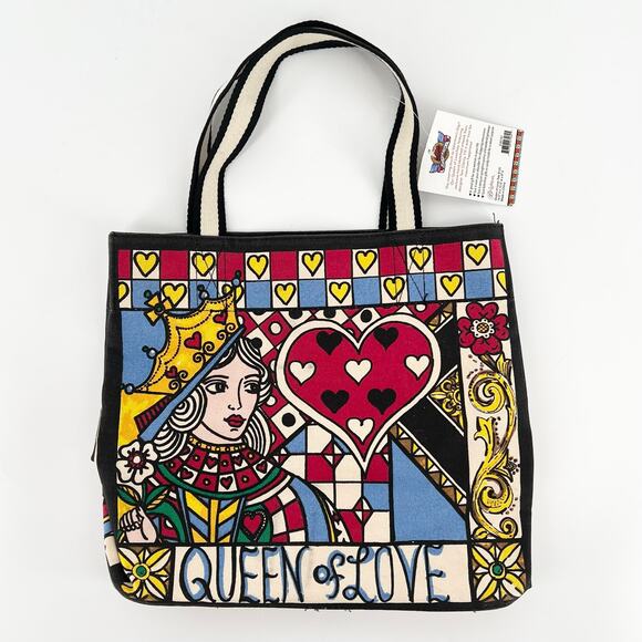 Brighton Queen of Love canvas tote bag NWT - Picture 3 of 10